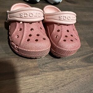 CROCS Kids Glitter Pink Sandals